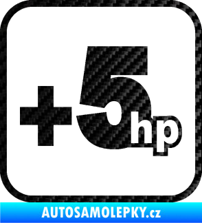 Samolepka +5hp 002 3D karbon černý