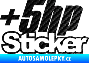 Samolepka + 5hp sticker 001 3D karbon černý