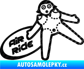 Samolepka Air ride jízda 3D karbon černý
