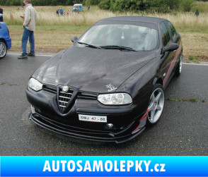 Samolepka Alfa Romeo 156 - přední 3D karbon černý