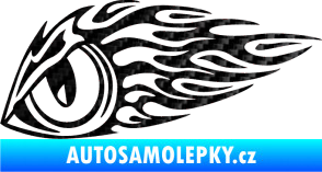 Samolepka Animal flames 016 levá zvířecí oko 3D karbon černý