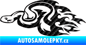 Samolepka Animal flames 042 levá had 3D karbon černý