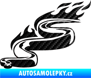 Samolepka Animal flames 064 levá had 3D karbon černý