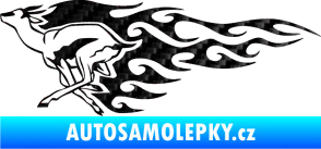 Samolepka Animal flames 092 levá antilopa 3D karbon černý