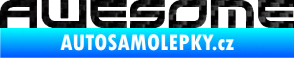 Samolepka Awesome 3D karbon černý