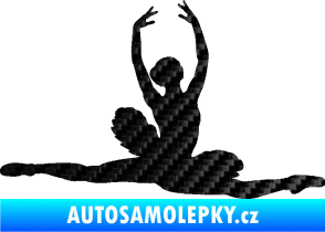 Samolepka Baletka 004 pravá 3D karbon černý