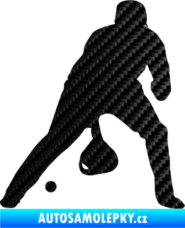 Samolepka Baseball 006 pravá 3D karbon černý