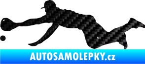 Samolepka Baseball 015 levá 3D karbon černý