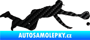 Samolepka Baseball 015 pravá 3D karbon černý