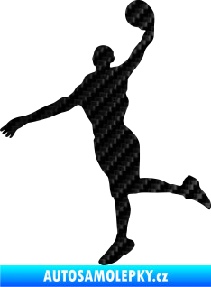 Samolepka Basketbal 012 levá 3D karbon černý