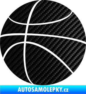 Samolepka Basketbalový míč 001 3D karbon černý