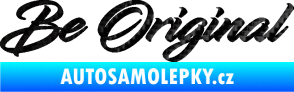 Samolepka Be Original nápis 3D karbon černý