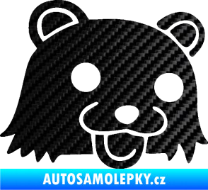 Samolepka Bear pravá 3D karbon černý