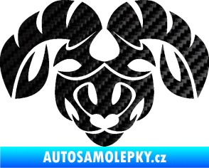 Samolepka Beran zvěrokruh 003  3D karbon černý