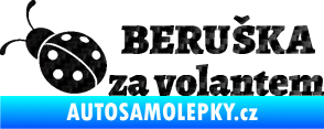 Samolepka Beruška za volantem 3D karbon černý