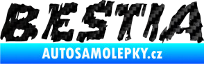 Samolepka Bestia 3D karbon černý
