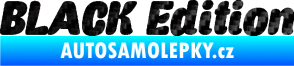 Samolepka Black edition 001 nápis 3D karbon černý