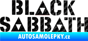 Samolepka Black Sabbath 001 3D karbon černý