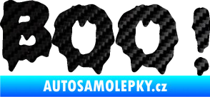Samolepka Boo! 3D karbon černý