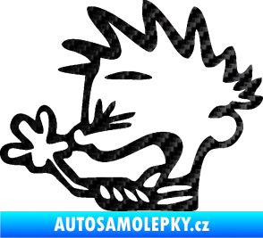 Samolepka Boy tůdle nůdle levá 3D karbon černý