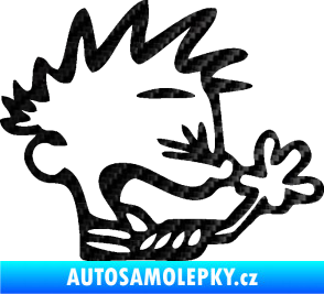 Samolepka Boy tůdle nůdle pravá 3D karbon černý