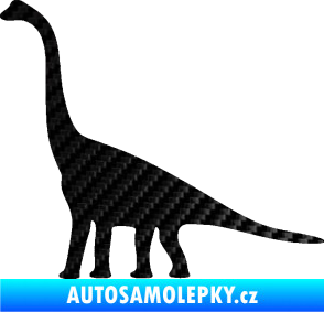 Samolepka Brachiosaurus 001 levá 3D karbon černý