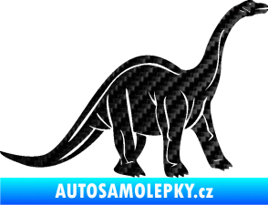 Samolepka Brachiosaurus 003 pravá 3D karbon černý