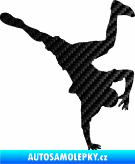Samolepka Breakdance 001 pravá 3D karbon černý