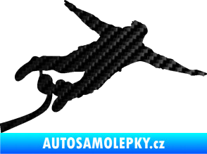 Samolepka Bungee jumping 001 pravá 3D karbon černý