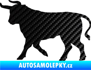 Samolepka Býk 011 levá 3D karbon černý