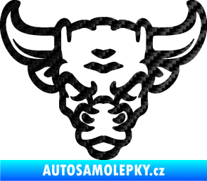 Samolepka Býk 012 3D karbon černý