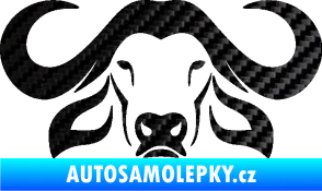 Samolepka Býk 015 3D karbon černý