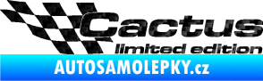 Samolepka Cactus limited edition levá 3D karbon černý