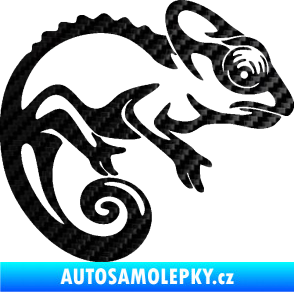 Samolepka Chameleon 002 pravá 3D karbon černý