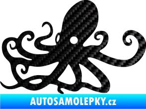 Samolepka Chobotnice 001 levá 3D karbon černý