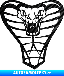 Samolepka Cobra 004 3D karbon černý