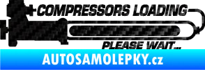 Samolepka Compressors loading pravá 3D karbon černý