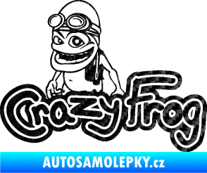 Samolepka Crazy frog 002 žabák 3D karbon černý