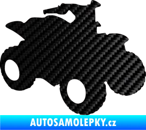 Samolepka Čtyřkolka 001 pravá 3D karbon černý