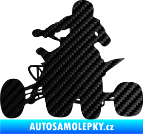 Samolepka Čtyřkolka 002 levá 3D karbon černý