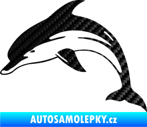 Samolepka Delfín 002 levá 3D karbon černý