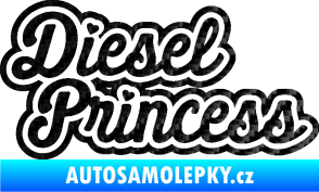 Samolepka Diesel princess nápis 3D karbon černý
