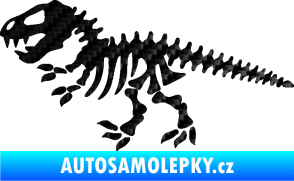Samolepka Dinosaurus kostra 001 levá 3D karbon černý