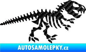 Samolepka Dinosaurus kostra 001 pravá 3D karbon černý
