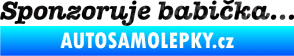 Samolepka Sponzoruje babička 3D karbon černý