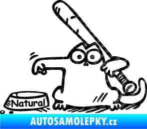Samolepka Dolej natural levá 3D karbon černý