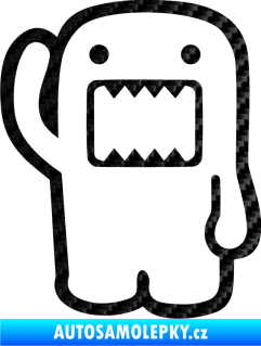 Samolepka Domo 001 levá hello 3D karbon černý