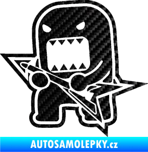 Samolepka Domo 004 levá rocker 3D karbon černý