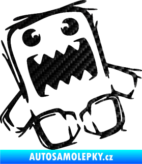 Samolepka Domo 009 levá crazy 3D karbon černý