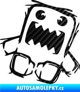 Samolepka Domo 009 pravá crazy 3D karbon černý
